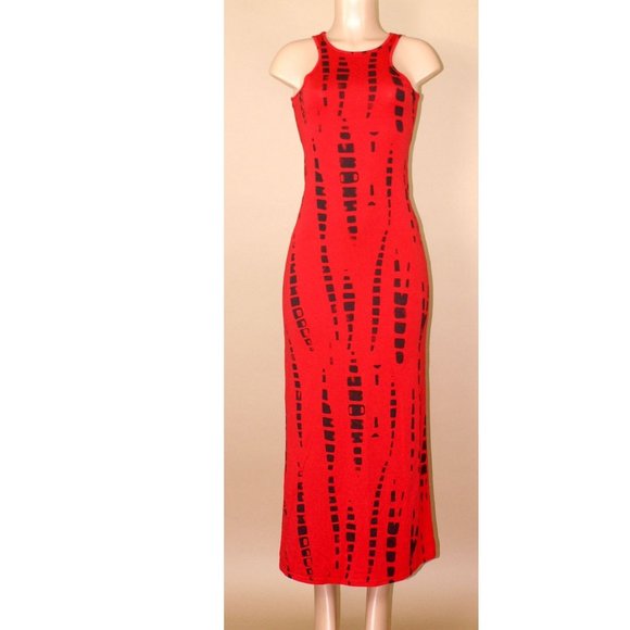Red Die Maxi Dress - Picture 1 of 6